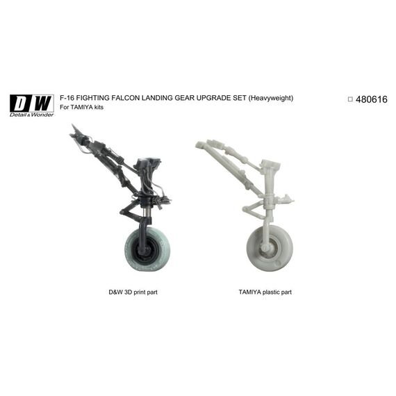 F-16 landing gear set (heavyweight) for Tamiya Detail & Wonder 480616 1:48, 5 image