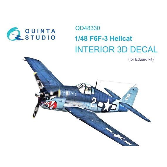 F6F-3 Hellcat 3D-Printed & coloured Interior on decal paper, image 2