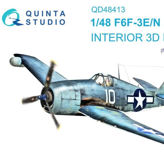 F6F-3E/N Hellcat 3D-Printed & coloured Interior on decal paper