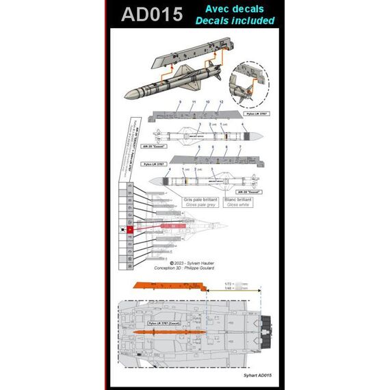 ​AM39 "Exocet" & pylon for Rafale (with decals), image 3