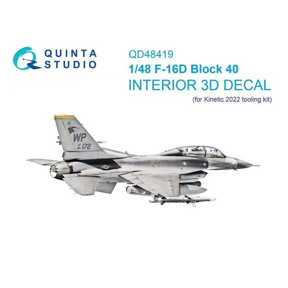 F-16D block 40 3D-Printed & coloured Interior on decal paper, image 2