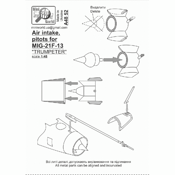 MiG-21F-13​ Air intake & pitots, image 6