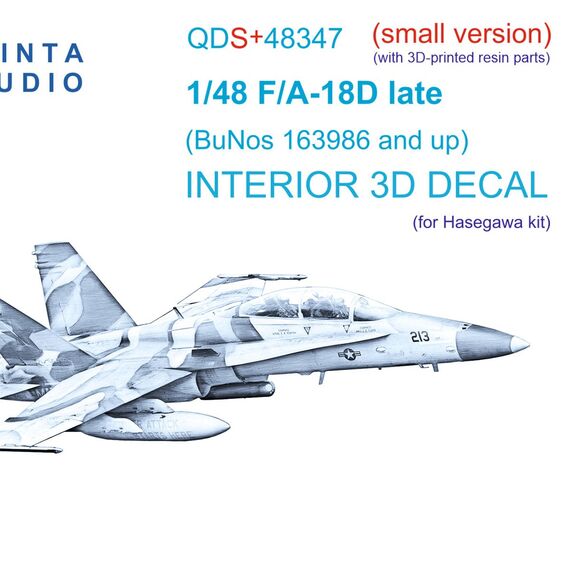 FA-18D late 3D-Printed & coloured Interior on decal paper (with 3D-printed resin parts)  (small version), image 2