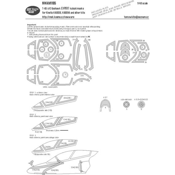 ​T-45A/C Goshawk EXPERT kabuki masks, image 3