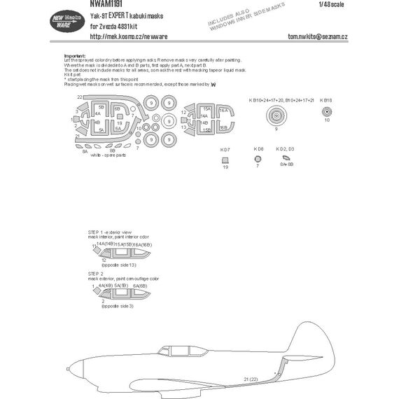 ​Yak-9T EXPERT kabuki masks, image 3