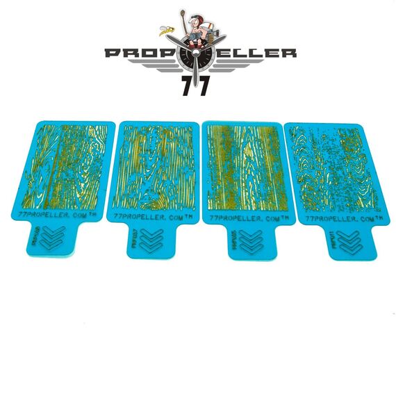 Set #7 - 4 x airbrush stencils ''Wood texture'' 1:48, 1:32 77propeller PRP034