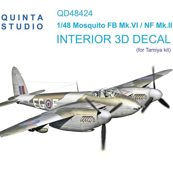 Mosquito FB Mk.VI/NF Mk.II 3D-Printed & coloured Interior on decal paper