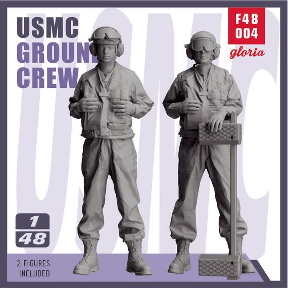 USMC LHA/LHD Ground crew Gloria Model F48004 1:48