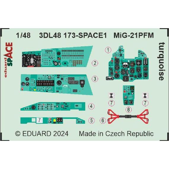 MiG-21PFM turquoise SPACE (3D decals), image 4