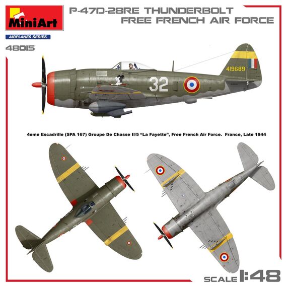 P-47D-28RE Thunderbolt Free French AF (Basic) MiniArt 48015 1:48, image 4