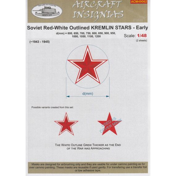 ​Soviet Red-White Outlined KREMLIN STARS - Early, image 2