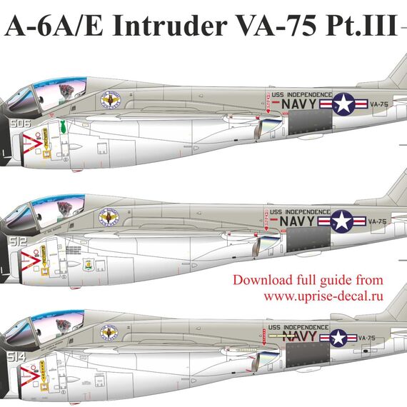 A-6A/E Intruder VA-75 Pt.III with stencils