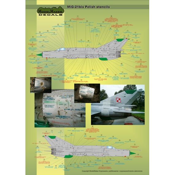 MiG-21PFM/M/MF/bis/UM Polish stencils, image 7