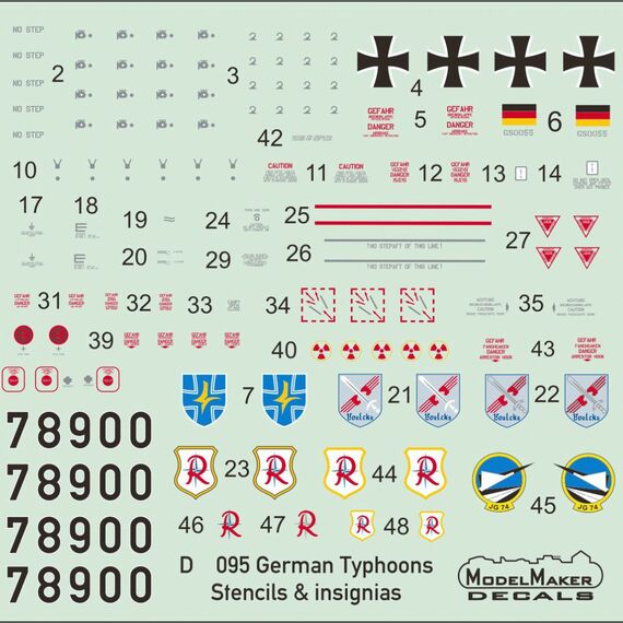 German Typhoons Stencils & insignias (Kopia)