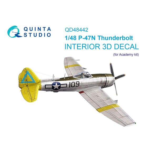 P-47N Thunderbolt 3D-Printed & coloured Interior on decal paper, image 2