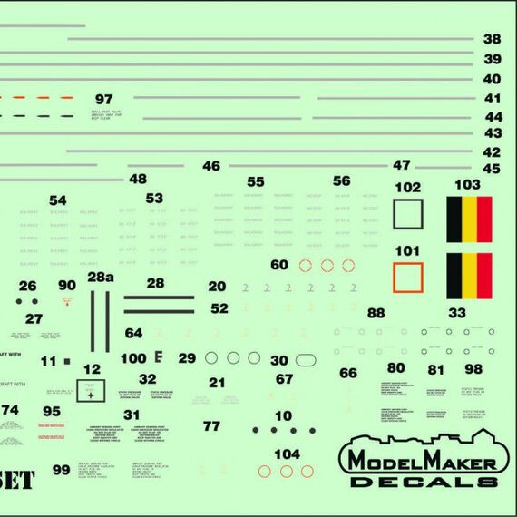 Belgian F-16 insignias & stencils-generic set