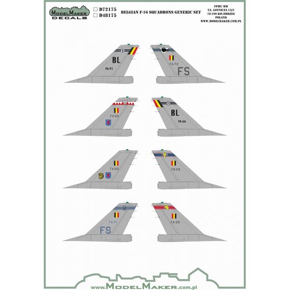 Belgian F-16 Squadrons Generic set, image 5