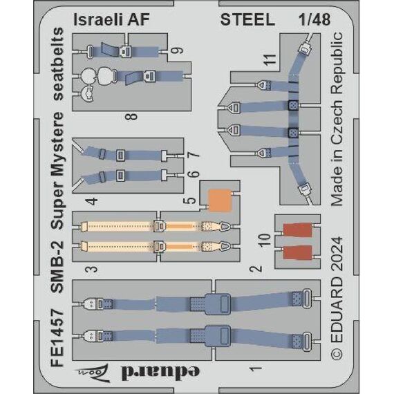 SMB-2 Super Mystere seatbelts Israeli AF STEEL