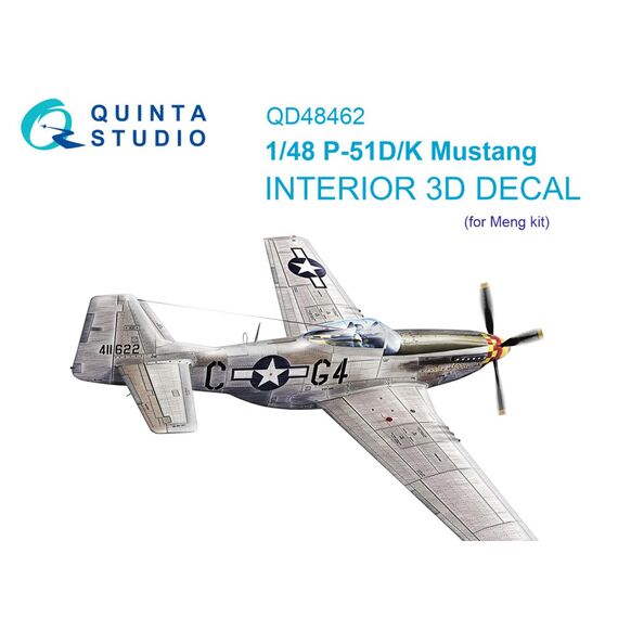 P-51D/K 3D-Printed & coloured Interior on decal paper, image 2