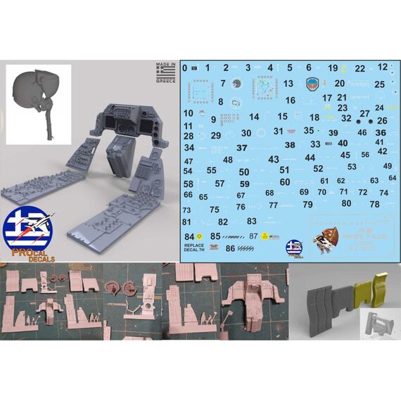 ​F-16 Cockpit late 1/12 Conversion set + JHMCS Helmet, image 2