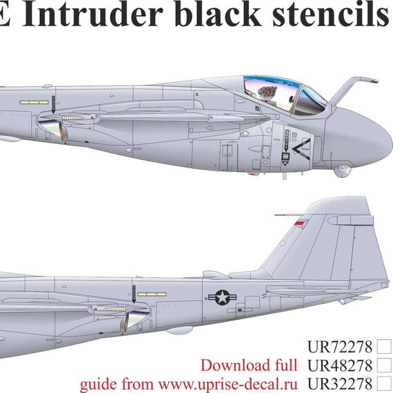 A-6 Intruder Black stencils