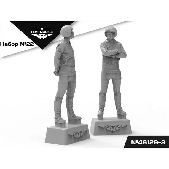 Russian AF pilots (PPK-3, ZSh-7) Set No. 22-3 Temp Models 48128-3 1:48, image 6