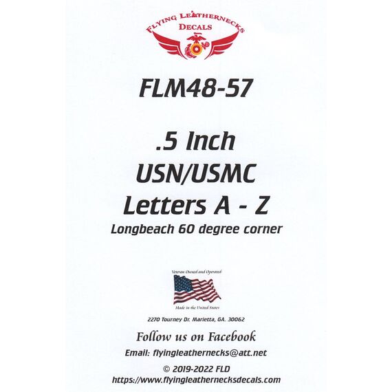 USN/USMC 5 inch Letters, Longbeach Font, A to Z (4 ea), image 2