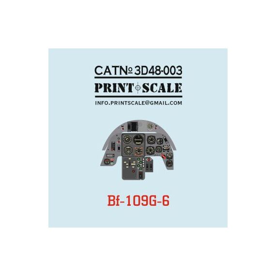 BF-109G-6 Instrumental panel (3D) decal