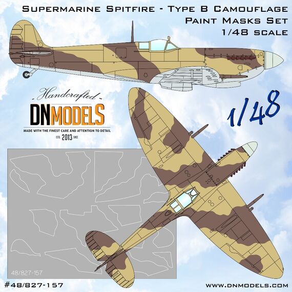 Spitfire Type B Camouflage Paint masks set, image 2