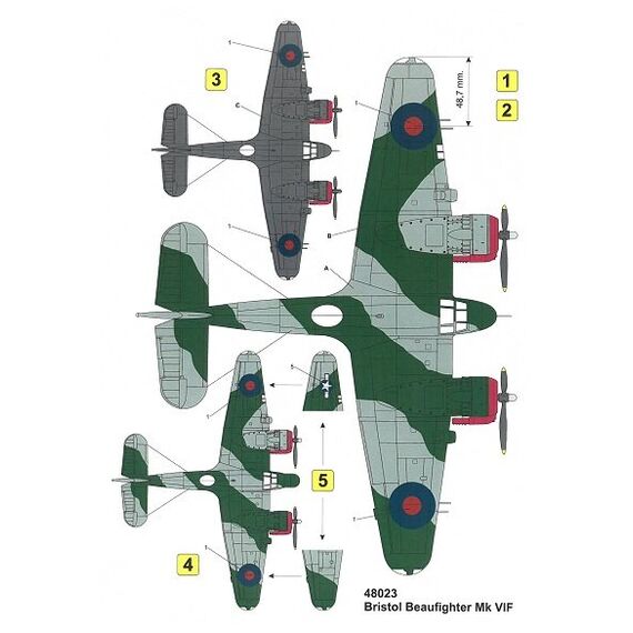 Beaufighter VI decal sheet, image 4