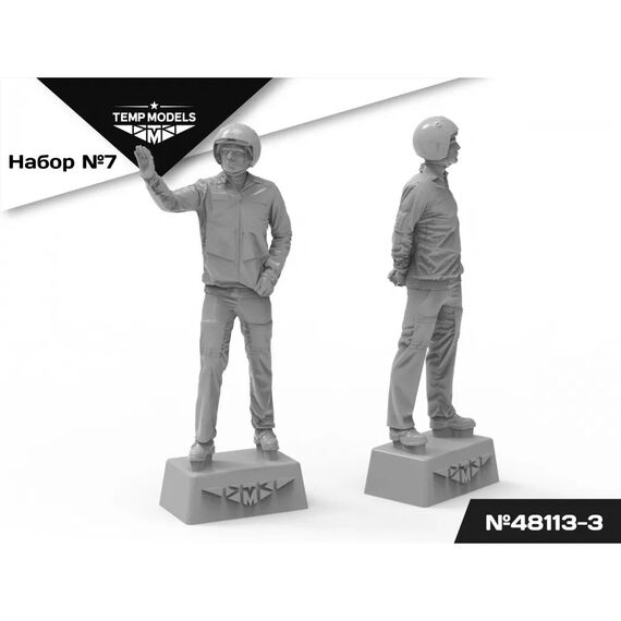 Russian AF pilots Set No 7-3 Temp Models 48113-3 1:48, image 5