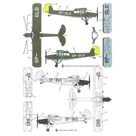 Fieseler Fi 156C Storch decal sheet, image 6