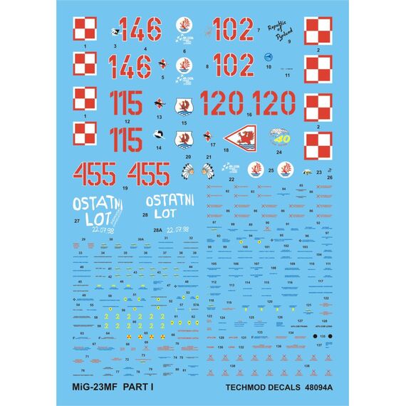 ​MiG-23MF decal sheet, image 3