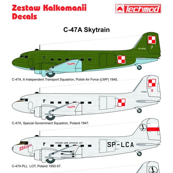 C-47A Skytrain decal sheet