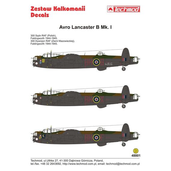 Lancaster B.I decal sheet, image 2