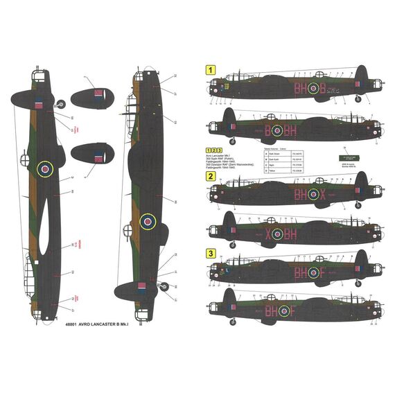 Lancaster B.I decal sheet, image 4