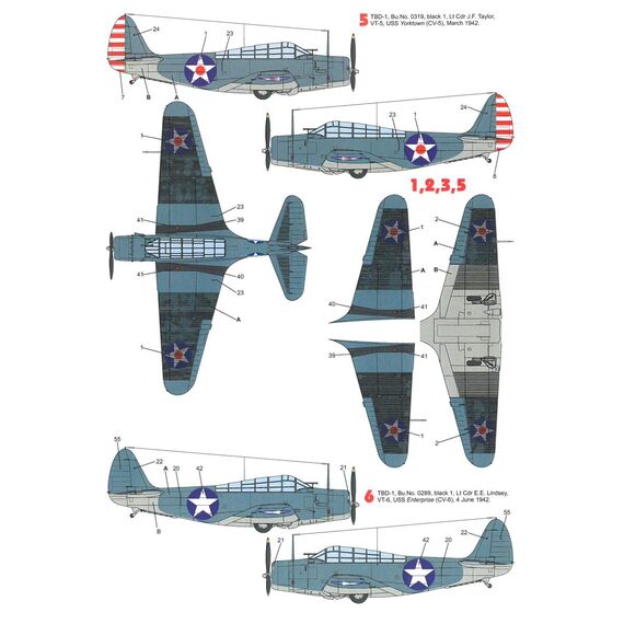 TBD-1 Devastator decal sheet, image 6