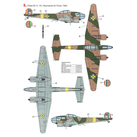 Potez 63-11 decal sheet, image 8