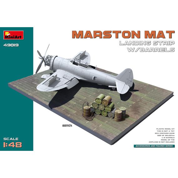 Marston mat landing strip w/Barrels, image 2