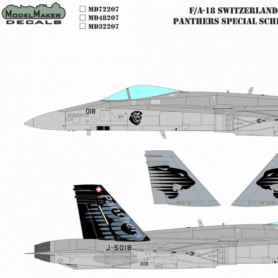 F/A-18 Switzerland Panthers special scheme - masks set