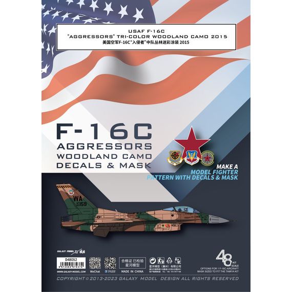 F-16C ”Aggressors" Tri-color Woodland camo 2015, image 2