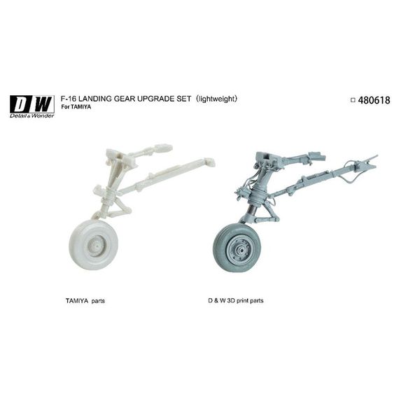 F-16 Landing gear upgrade set (lightweight) Detail & Wonder 480618 1:48, image 7