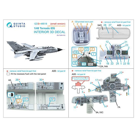 Tornado IDS 3D-Printed & coloured Interior on decal paper (with 3D-printed resin parts)  (small version), image 14