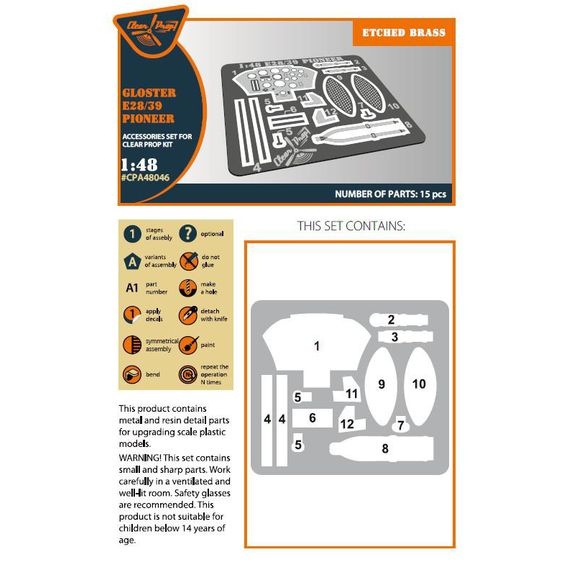 Gloster E28/39 Pioneer PE parts, image 3