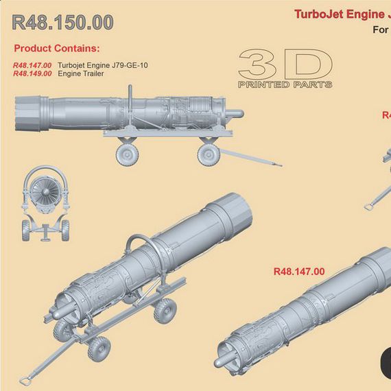 F-4 Engine J79-GE-10 with engine trailer