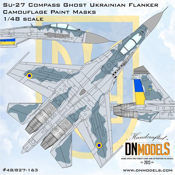 Su-27 Compass Ghost Ukrainian Flanker camouflage paint mask set