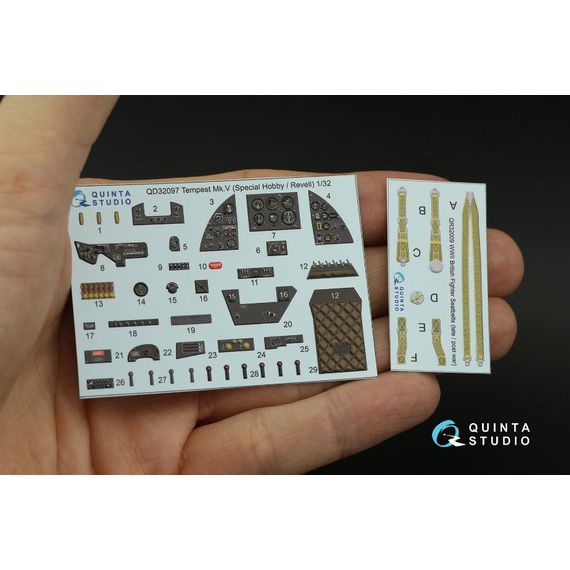 Tempest Mk.V cockpit 3D decal Quinta Studio QD32097 1:32, image 12