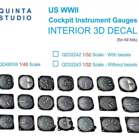 US WWII cockpit instrument gauges Quinta Studio QD48539 1:48