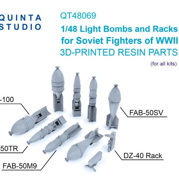 WWII Soviet bombs and racks Quinta Studio QT48069 1:48