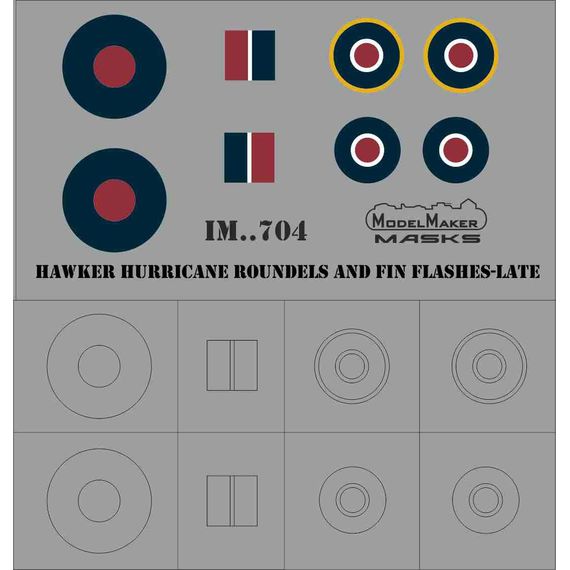 Hurricane roundels and fin flashes - late ModelMaker IM48704 1:48, image 2